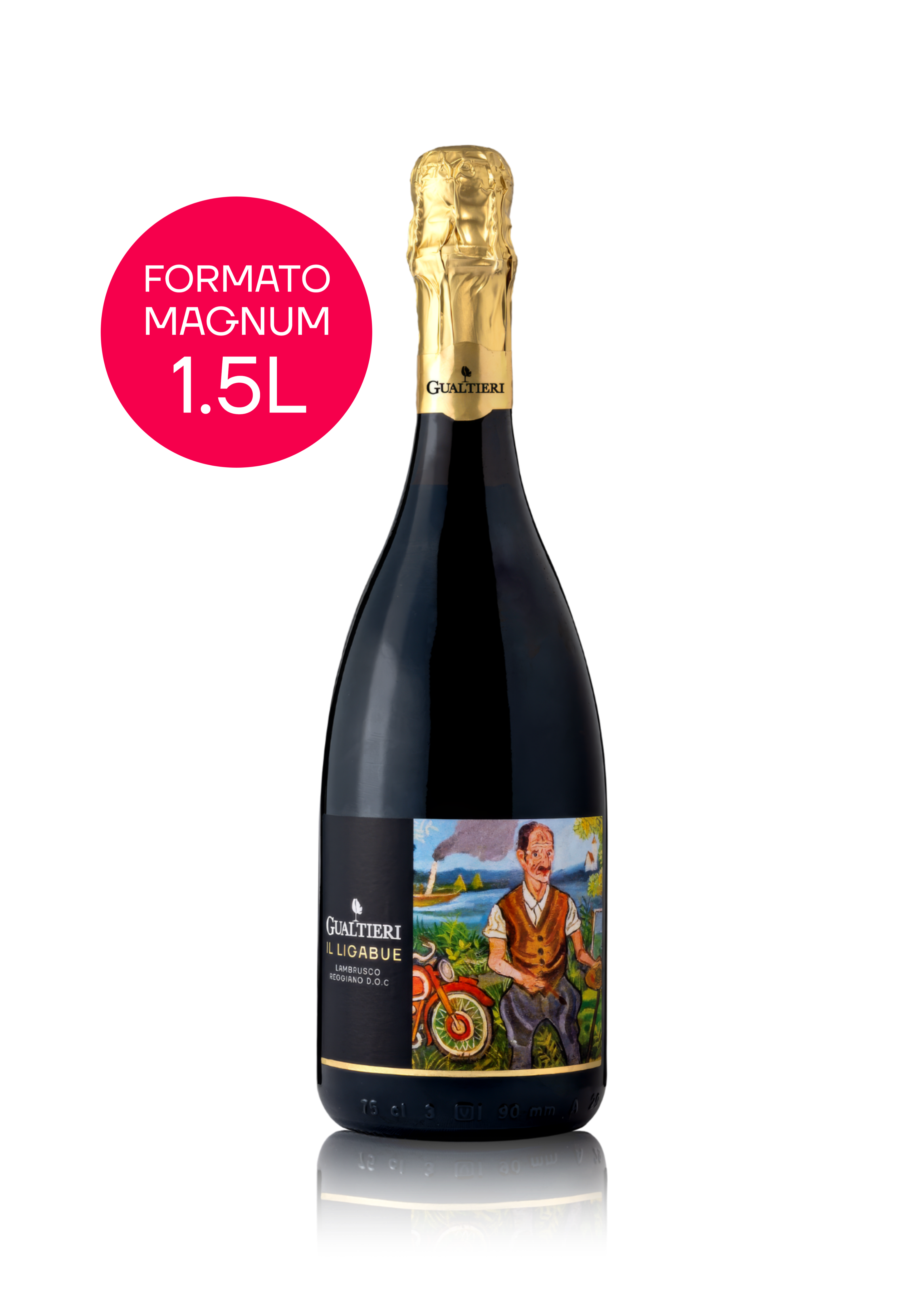 Il Ligabue (Magnum 1.5L) Lambrusco Reggiano D.O.C. 🥇